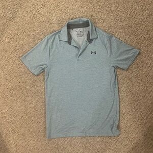 Mens Under Armour Light Blue Playoff Polo Size Small.
